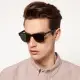 【RayBan 雷朋】時尚復古眉架太陽眼鏡 RB4175 877 霧黑眉框墨綠鏡片 公司貨