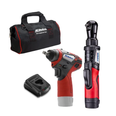 ACDelco 12V 3/8" Brushless Ratchet Wrench & Impact Wrench Combo Kit ARW12103-K1