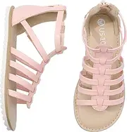 [MIXIN] Girls Sandals Strappy Gladiator Casual Flat Sandals with Heel Zipper Open Toe Breathable Summer Shoes for Little/Big Girls