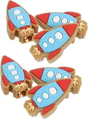 SHOWERORO Versatile Pencil Cap Holders Pack PVC Rocket Pencil Extender Decorative for School Home