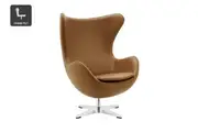 Matt Blatt Arne Jacobsen Egg Chair Premium Replica (Brown Bonded Leather)