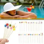 Skewer Handmade Toothpicks Food Fruit Cocktail Decor Fruit Sticks Bamboo Picks
