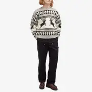 BEAMS Winter Pattern Crew Jumper