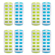 4x 2pc Appetito Ice Tray Easy Release & Flexible Base 12 Cube Blue/Lime RECT