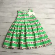 Pumpkin Patch Baby Girl's Sleeveless Dress Size 18-24 Months Green 100% Cotton