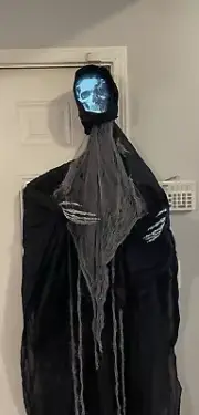 Reaper Halloween Hanging Decor/Motion Activated/scary Laugh&light Up Face
