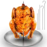 Vertical Skewer for Grill Stainless Steel Pastor Skewer with 3 Spikes and ☣☣