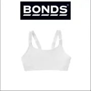 Bonds Girls Performance Stretchy Pullover Activewear Crop Top Bra UY6H1A