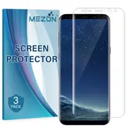 [3 Pack] Samsung Galaxy S8 Ultra Clear Edge-to-Edge Full Coverage Screen Protector Film by MEZON – Case Friendly, Shock Absorption (S8, Clear) – FREE EXPRESS