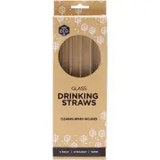 EVER ECO Glass Straws Straight 4pk