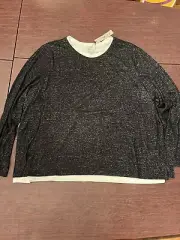 NIC + ZOE Top Size XXL Black & Grey Color With White Underlay Brand New W Tags