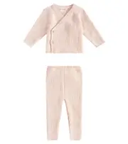 [Bonpoint] Bonpoint Baby Théva alpaca cardigan and pants set M 12 pink