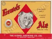 Kiewels Ale New Metal Beer Sign: Bulldog Theme - St. Boniface, Manitoba Canada