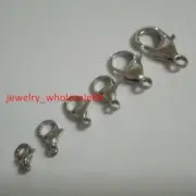 Bulk 100pcs Polished Findings accessories Stainless steel lobster clasps & Hooks