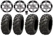 ITP SS212 14" Wheels Machined 30" Blackwater Tires Kawasaki Mule Pro FXT KRX