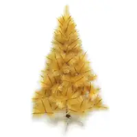 在飛比找momo購物網優惠-【聖誕樹】台灣製4尺/4呎120cm特級金色松針葉聖誕樹裸樹