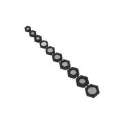 10 Pcs of PK Tool Magnetic Socket Insert Set - 10 11 12 13 14 15 16 17 18 & 19mm