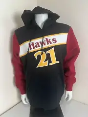 MITCHELL & NESS Men’s Atlanta Hawks Dominique Wilkins Hooded Sweatshirt Size L