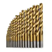 19pcs 1.0-10.0mm HSS Titanium Coated Twist Drill Bit Set for Metal Wood Drilling