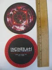 INCINERA+I Clovis California Brewery Double Sided Coaster NEW