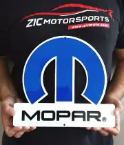 Mopar Blue Omega - Heavy Duty Garage Man Cave Metal Sign 11.75" X 10.63"