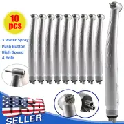 10 NSK Style 3 Spray Dental Air Alta Velocidad Pieza de Mano 4 Agujeros Botón ak