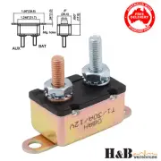 30A AMP 12V Circuit Breaker Dual Battery Fuse Automatic Auto Reset Metal
