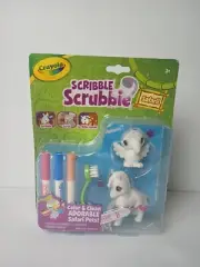 Crayola Scribble Scrubbie Zebra Parrot Safari Animals Amara & Makena NIB Sealed