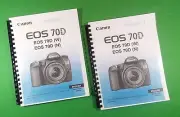 Owners Manual for Canon EOS 70D Camera 468 Pages W/Clear Covers!