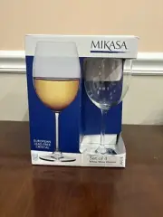 Mikasa White Wine Glasses Julie 16.5oz Set of 4
