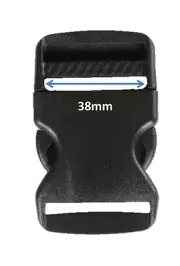 38mm Black Plastic Side Quick Release Buckle Clip – Belt Strap Backpack Bag RE