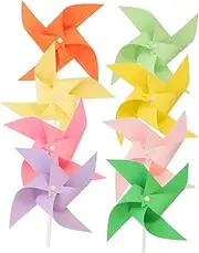 GETAJGHSD 8pcs Hand Windmills for Adorable Paper Pinwheels for Outdoor Fun Creative Drawing for Garden Decor and Playtime Activities