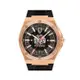 FERRARI手錶 FE00038 44mm 玫瑰金八角形精鋼錶殼，黑色時分秒中三針顯示， 運動錶面，深黑色矽膠錶帶款 _廠商直送