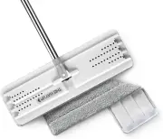 Flat Mop, Microfiber Mop for Floor Cleaning and Wall Cleaner, 50" Mop Handle wit