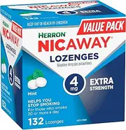 Nicaway 4mg Stop Smoking Mint Lozenge (Pack of 132)