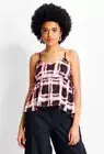 Future Collective Gabriella Pink Black Cami Top Shirt L NWT Free Shipping