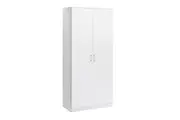 Design Square Monica 5-Tier Multi-Purpose Cupboard Tall Storage Cabinet 2-Doors White