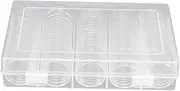 OFFSCH 1Set Professional Coin Capsules Holders Empty Storage Cases for Coin Collectors Protective Coin Box for Exhibitions and Business