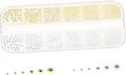 DECOMELODY Beautiful Nail Art Beads Compartment Mixed Color Manicure Decoration Kit for DIY Nail Designs Durable Practical Nail Accessories for Creative Nail Art