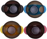 Hair Coloring Bowl Set 4 Piece Suction Cup Mixing Bowls Non-Slip Base for Salon Use Hair Dyeing Bowls Random Color