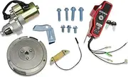[Motorcycle Parts] Electric Start Kits GX390 for Honda GX340 11HP GX390 13HP Generator HOUSING Starter Motor FLYWHEEL Charge Coil Switch [Easy to Replace]