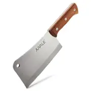 Stainless Steel Meat Cleaver Knife Heavy Duty with Wood Handle, Bone Chopper 8in