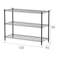 在飛比找momo購物網優惠-【PHOENIX】輕型 120x45x90公分 三層波浪架 
