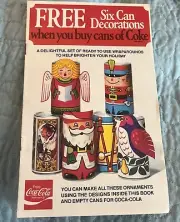 1977 Coca-Cola Can Decorations Christmas Santa Holiday Fun Ad Coke VTG RARE