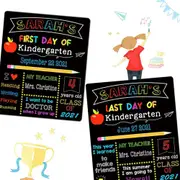 For The First and Last Day of School Student DIY Double-sided Chalkboard Sign