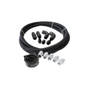 Aeroflow Oil Cooler Line Kit 3M Braided Hose Oil Filter Sandwich Plate