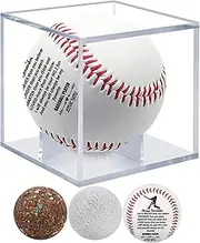 Baseball Display Stand - Baseball Display Case, Baseball Keepsake Case | Clear Baseball Display Holder Rack, Clear Baseball Acrylic Display Case for Wooden Core Sports Balls