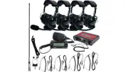 NavAtlas NNT20 4-Seat Over-The-Head Intercom/Radio and Headset Kit Black