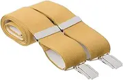 [GS BRACES] Plain Trouser Braces 35mm Wide Elastic 4 Strong Silver Clips Assorted Sizes up to 4XL and 22 Colours Adjustable