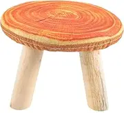 Small Stool for Kids Adults Wooden Step Stool Non-Slip Base Safe Sturdy for Kitchen Bathroom Bedroom